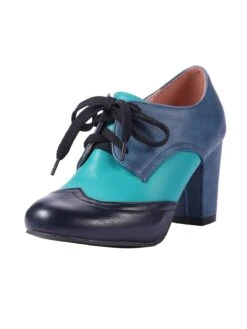 Retro High Heels Saddle Shoes -Retro Pulse Shop SCN001784 2