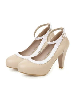 Retro Ankle Strap High Heels Shoes -Retro Pulse Shop SCN002047 KH 11