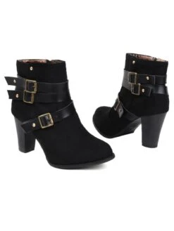 Retro Leather Belt Suede High Heel Shoes -Retro Pulse Shop SCN002450 B3