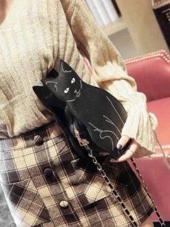 Halloween Cute Black Cat Bag -Retro Pulse Shop SCN002452 B4