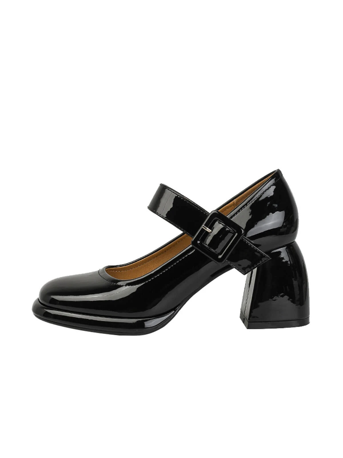 Retro Square-Toe High Heel Leather Shoes 3 Retro Square-Toe High Heel Leather Shoes