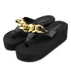 Metal Chain Wedge Flip Flop Slippers -Retro Pulse Shop SCNL000132 1