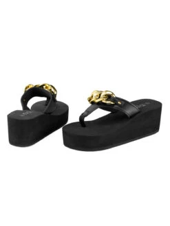 Metal Chain Wedge Flip Flop Slippers -Retro Pulse Shop SCNL000132 3
