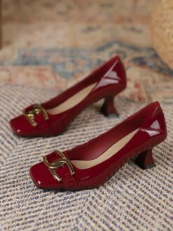 Square Toe Patent High Heels Shoes -Retro Pulse Shop SCNL000172 WR 1 2 compressed