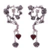 Halloween Rose & Heart Drop Earrings -Retro Pulse Shop SCQ000916 R