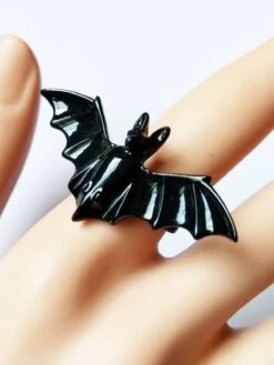 Black Retro Bat Alloy Ring -Retro Pulse Shop SCQ000934 B4