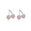 Retro Cherry Pink Trim Alloy Earrings -Retro Pulse Shop SCQ000959 PP