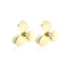 Retro Yellow Flower Rhinestone Stud Earrings