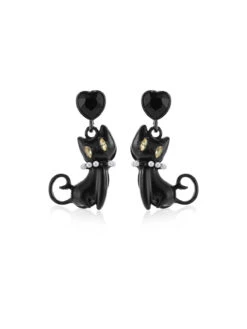 Vintage Cat Halloween Stud Earrings