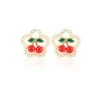 Cherry Pearl Stud Earrings -Retro Pulse Shop SCQL000009 1