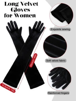 Opera Party Velvet Gloves With Pearl Bracelet 8 Opera Party Velvet Gloves With Pearl Bracelet -Retro Pulse Shop SCQL000112 B 4