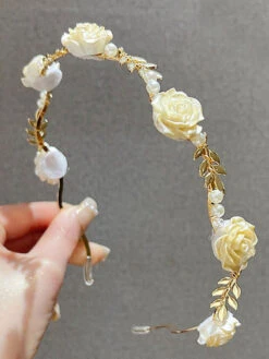 Vintage Rose Pearl Headband 9 Vintage Rose Pearl Headband -Retro Pulse Shop SCQL000115 CH 1
