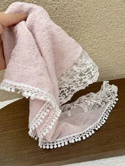 Retro Pink Triangle Lace Hair Tie 7 Retro Pink Triangle Lace Hair Tie -Retro Pulse Shop SCQL000261 LP 1 1