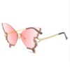 Vintage Gradient Butterfly Rhinestone Sunglasses