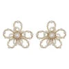 White Retro Beading Flower Hollow Stud Earrings 1 White Retro Beading Flower Hollow Stud Earrings -Retro Pulse Shop SCQL000296 W 1 1
