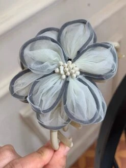 Light Blue Vintage Mesh Flower Hairpin -Retro Pulse Shop SCQL000312 LBG 1 1