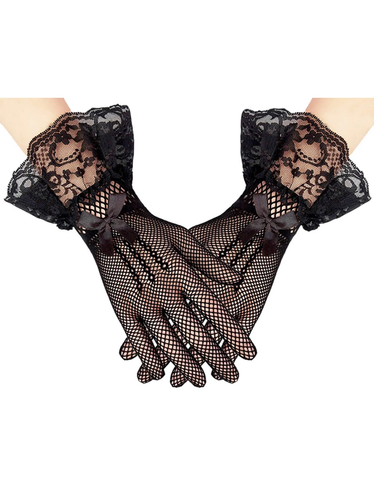 Black Feather Fascinator Hat With Veil & Necklace & Gloves 4 Black Feather Fascinator Hat With Veil & Necklace & Gloves - Image 2