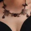Black Gothic Spider Web Necklace -Retro Pulse Shop SCQL000332 B 2 compressed