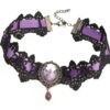 Purple Retro Halloween Lace Necklace -Retro Pulse Shop SCQL000913 PU 1 1
