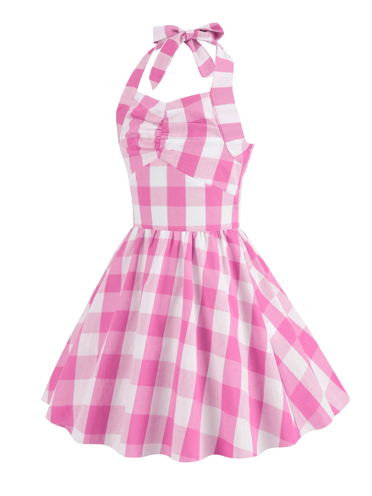Kids Party 1950s Plaid Halter Swing Girl's Dress 4 Kids Party 1950s Plaid Halter Swing Girl's Dress - Image 2
