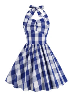 Kids Party 1950s Plaid Halter Swing Girl's Dress -Retro Pulse Shop SCSL000001 NB 1