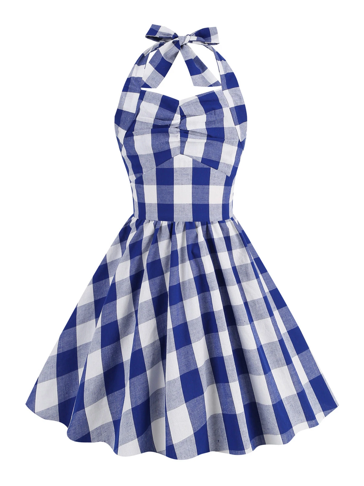 Kids Party 1950s Plaid Halter Swing Girl's Dress 7 Kids Party 1950s Plaid Halter Swing Girl's Dress - Image 5