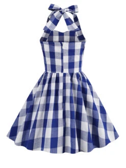 Kids Party 1950s Plaid Halter Swing Girl's Dress -Retro Pulse Shop SCSL000001 NB 2