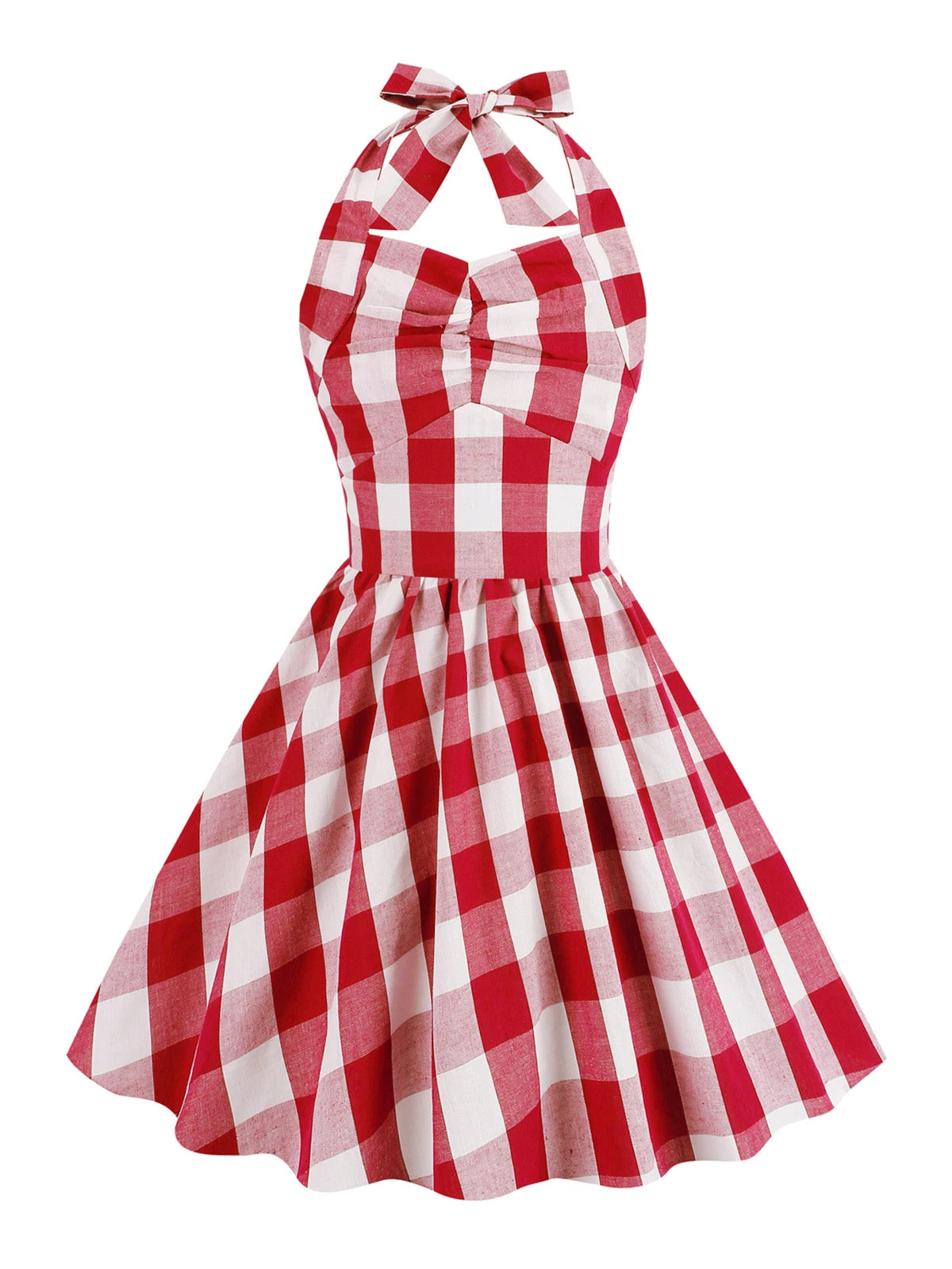 Kids Party 1950s Plaid Halter Swing Girl's Dress 11 Kids Party 1950s Plaid Halter Swing Girl's Dress - Image 9