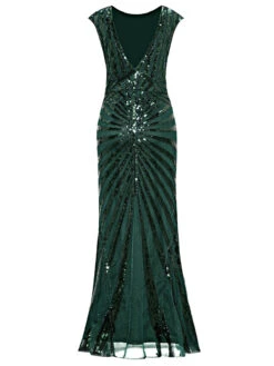 Green 1920s Sequin Art Deco Maxi Dress 15 Green 1920s Sequin Art Deco Maxi Dress -Retro Pulse Shop SCV000052 DG 3 dedc997c b3f6 443c a438 6e9a1aaf0150