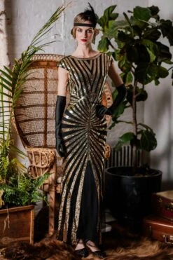 [US Warehouse] Gold 1920s Sequin Art Deco Maxi Dress -Retro Pulse Shop SCV000052 GO 1 7a3be090 07bb 4345 87f3 a72947c5ffa1