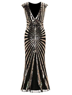 [US Warehouse] Gold 1920s Sequin Art Deco Maxi Dress -Retro Pulse Shop SCV000052 GO 7 4da8ee6d fb87 42e7 a5cd 9e2bb408fc6e