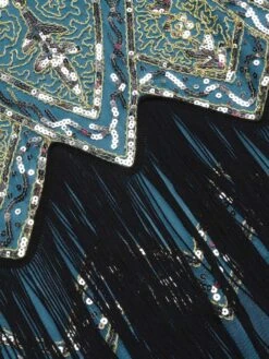 Lake Blue 1920s Beaded Fringed Dress -Retro Pulse Shop SCV000158 AQG 6