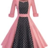 1950s Polka Dot Patchwork Dress -Retro Pulse Shop SCV000182 PP 1 b3b6fc1a f307 467e 9d1d 3b2c64f1f065