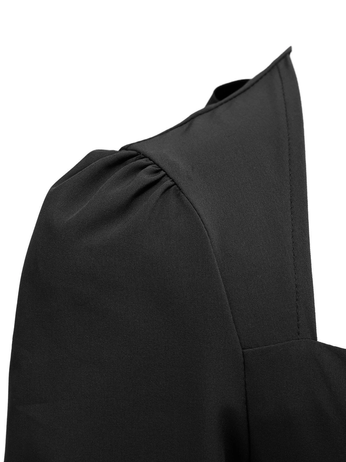 1950s Solid 3/4 Sleeve Dress 6 1950s Solid 3/4 Sleeve Dress - Image 4