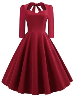 1950s Solid 3/4 Sleeve Dress 17 1950s Solid 3/4 Sleeve Dress -Retro Pulse Shop SCV000518 WR 1 3fba05a7 28d4 4116 b0c9 2534431b6aa5