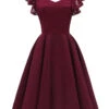 1950S Satin Solid Swing Dress -Retro Pulse Shop SCV000777 WR 1 adfc1f66 f5b1 4998 9a2e 90a29b09521d
