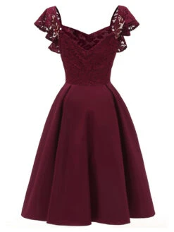 1950S Satin Solid Swing Dress -Retro Pulse Shop SCV000777 WR 3 1d5382e9 9e1c 4629 96a1 222d0debf864