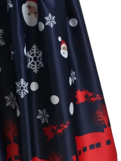 Blue 1950s Santa Claus Snowfall Dress -Retro Pulse Shop SCV000791 PAT1 2