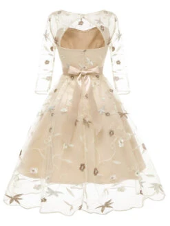 3/4 Sleeve 1950s Floral Embroidery Dress 18 3/4 Sleeve 1950s Floral Embroidery Dress -Retro Pulse Shop SCV001101 A 2 301c94b5 40e0 40b4 b8f0 77e46d3968ef