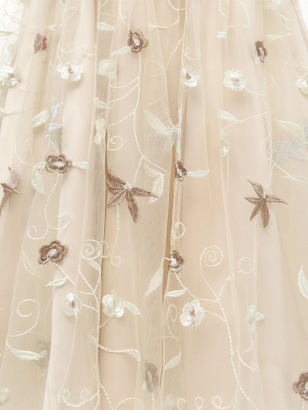 3/4 Sleeve 1950s Floral Embroidery Dress 12 3/4 Sleeve 1950s Floral Embroidery Dress - Image 10