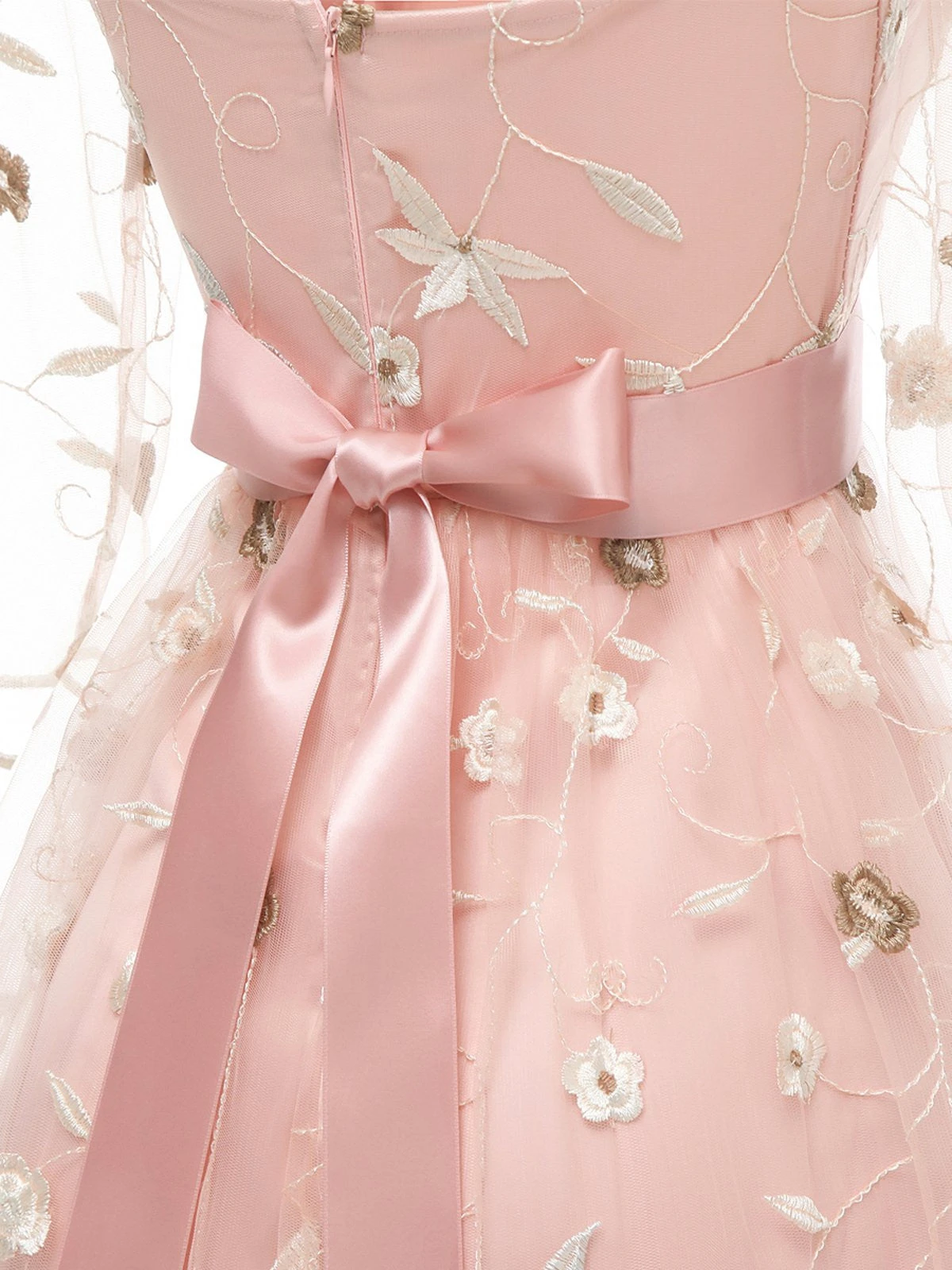 3/4 Sleeve 1950s Floral Embroidery Dress 6 3/4 Sleeve 1950s Floral Embroidery Dress - Image 4