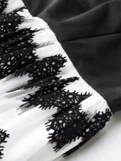 Black 1950s Striped Swing Dress -Retro Pulse Shop SCV001365 PAT1 5