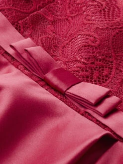 US Only Wine Red 1950s Lace Satin Dress -Retro Pulse Shop SCV001366 WR 5 88a11523 a656 4ce8 8e30 ec95e705bda3