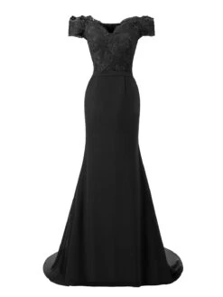 Vintage Chiffon Off Shoulder Maxi Dress -Retro Pulse Shop SCV001591 B 1