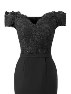 Vintage Chiffon Off Shoulder Maxi Dress -Retro Pulse Shop SCV001591 B 4