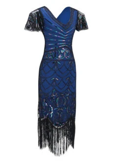 1920s Fringed Flapper Gatsby Dress -Retro Pulse Shop SCV001600 SKB 3