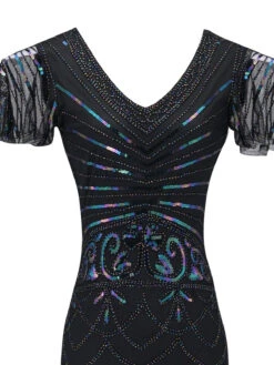 1920s Fringed Flapper Gatsby Dress -Retro Pulse Shop SCV001601 B 4