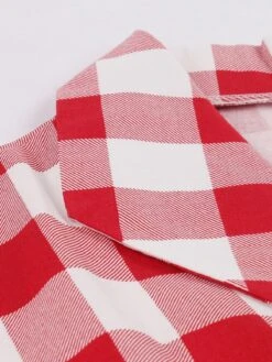Red White 1950s Pockets Plaid Dress -Retro Pulse Shop SCV001859 4 287a5c53 40d3 44dd bb1b 1af52c214937