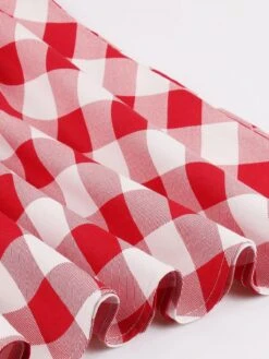 Red White 1950s Pockets Plaid Dress -Retro Pulse Shop SCV001859 7 10c5743a 8c1a 404d 811a c6bfddce0ac8