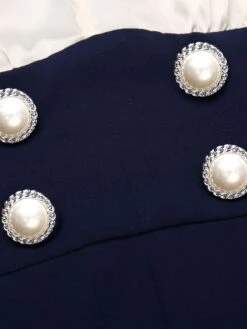 Blue 1930s Halter Patchwork Jumpsuit -Retro Pulse Shop SCV0018776 5